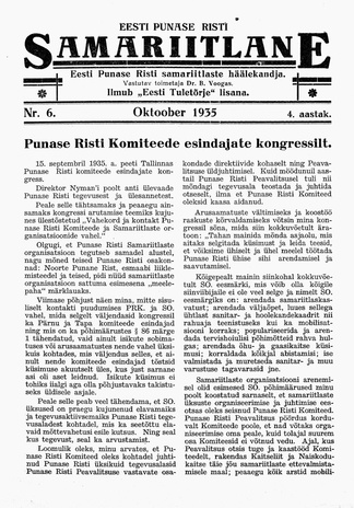 Eesti Punase Risti Samariitlane ; 6 1935-10