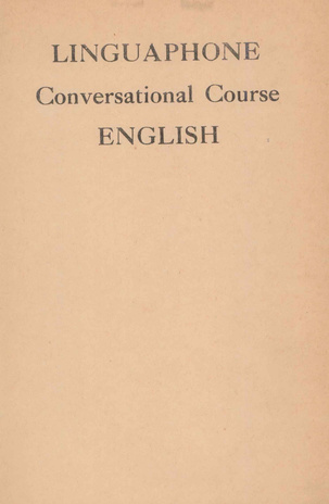 Linguaphone conversational course : English 