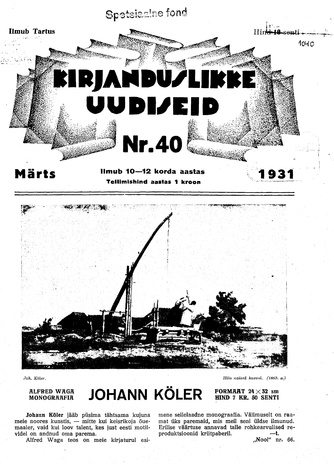 Kirjanduslikke uudiseid ; 40 1931