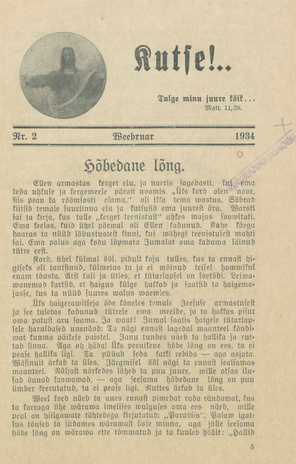 Kutse! : äratusleht linnas ja maal ; 2 1934-02