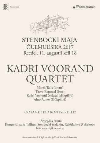 Stenbocki maja õuemuusika 2017 : Kadri Voorand Quartet 