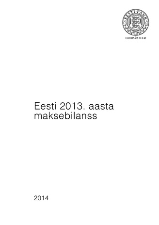 Eesti 2013. aasta maksebilanss