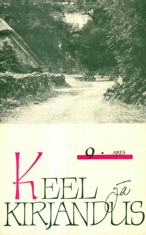 Keel ja Kirjandus ; 9 1975-09