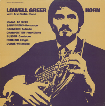 Lowell Greer, horn, with Arvi Sinka, piano