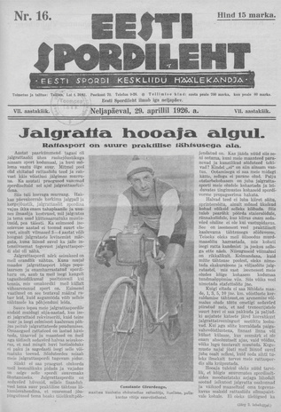 Eesti Spordileht ; 16 1926-04-29