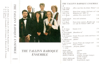 The Tallinn Baroque Ensemble : German and Italian church music