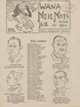 Vana Meie Mats : nalja- ja pilkekunsti nädalkiri ; 13 1919