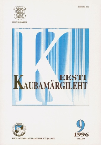 Eesti Kaubamärgileht ; 9 1996-09
