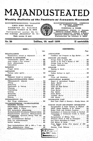 Majandusteated ; 20 1936-05-19
