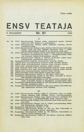 Eesti NSV Teataja ; 61 1940-12-06