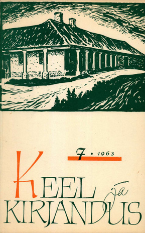 Keel ja Kirjandus ; 7 1963-07
