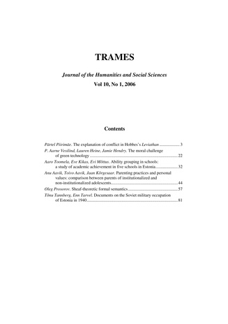 Trames ; 1 Vol 10 (60/55) 2006