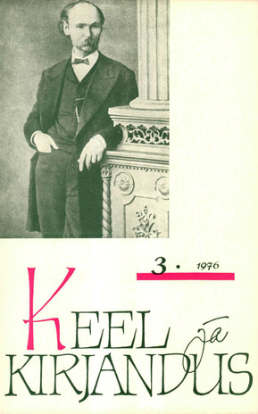 Keel ja Kirjandus ; 3 1976-03