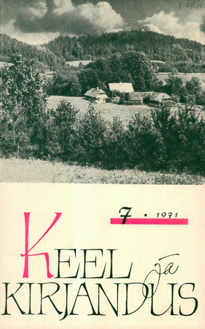 Keel ja Kirjandus ; 7 1971-07