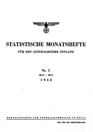 Eesti Statistika : kuukiri ; 5 1942-05