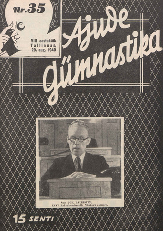 Ajude Gümnastika : ristsõnamõistatuste ajakiri ; 35 1940-08-29