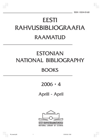 Eesti Rahvusbibliograafia. Raamatud ; 4 2006-04