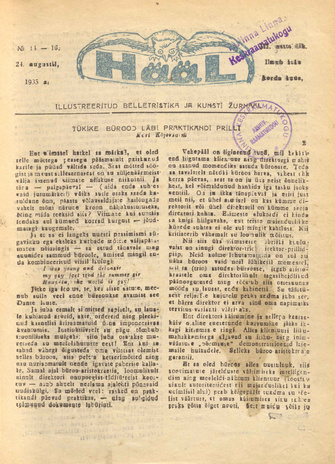Hääl : kunsti, teaduse ja belletristika kuukiri ; 14-16 1935-08-24