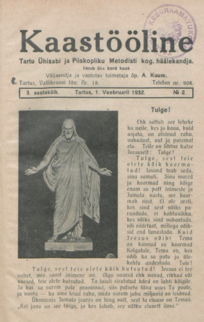 Kaastööline : Tartu Ühisabi Informatsioonileht ; 2 1932-02-01