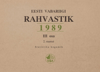 Eesti Vabariigi rahvastik. 3. osa. 2. raamat, Linnarahvastiku elamistingimused : rahvaloendus 1989 