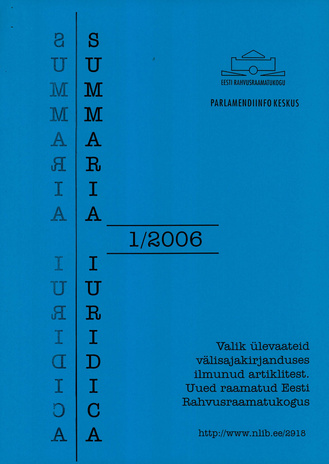 Summaria Iuridica ; 1 2006