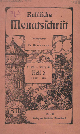 Baltische Monatsschrift ; 6 1906-06