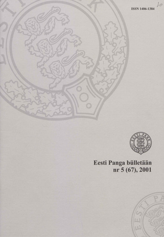 Eesti Panga Bülletään ; 5 (67) / 2001