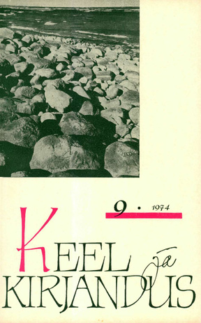 Keel ja Kirjandus ; 9 1974-09