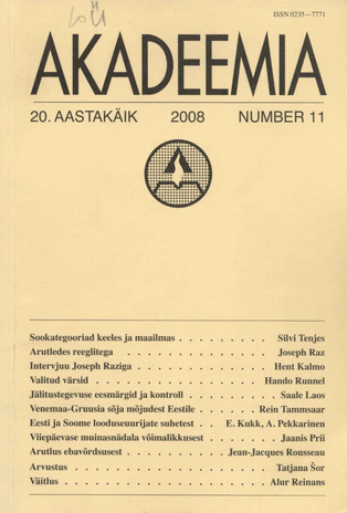 Akadeemia ; 11 (236) 2008-11