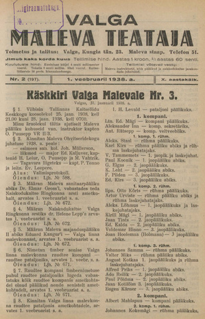 Valga Maleva Teataja ; 2 (197) 1938-02-01