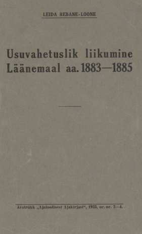 Usuvahetuslik liikumine Läänemaal aa. 1883-1885