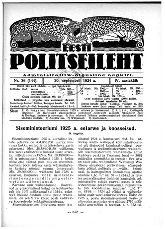 Eesti Politseileht ; 36 1924