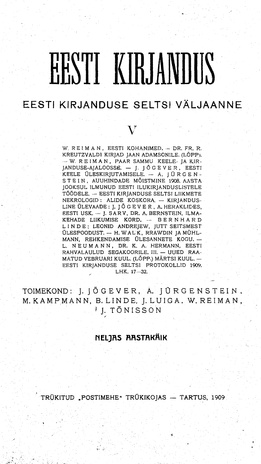 Eesti Kirjandus ; 5 1909
