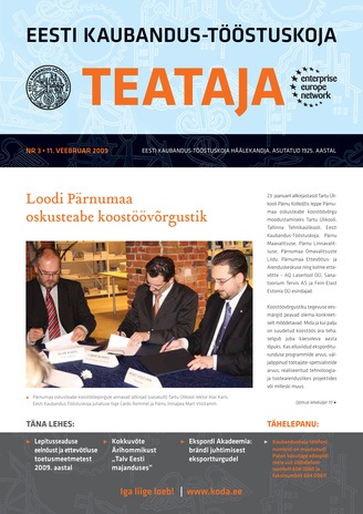 Eesti Kaubandus-Tööstuskoja Teataja ; 3 2009-02-11