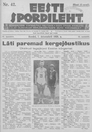 Eesti Spordileht ; 42 1928-12-07
