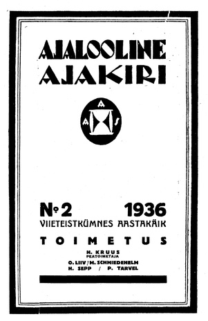 Ajalooline Ajakiri ; 2 1936