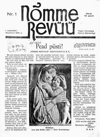 Nõmme Revüü ; 1 1933