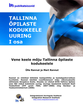 Tallinna õpilaste kodukeele uuring. I, vene keele mõju Tallinna õpilaste kodukeelele