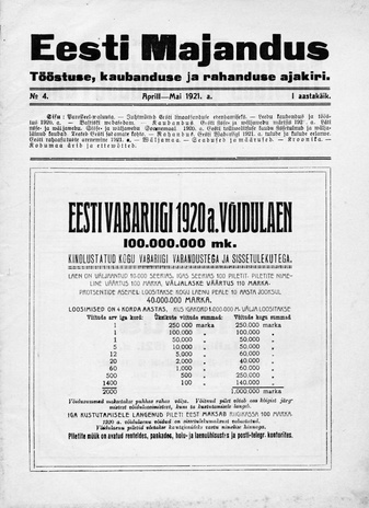 Eesti Majandus ; 4 1921-04/05