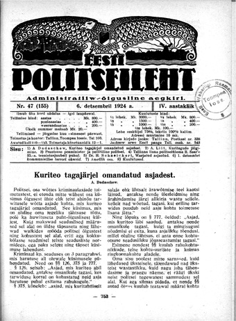 Eesti Politseileht ; 47 1924