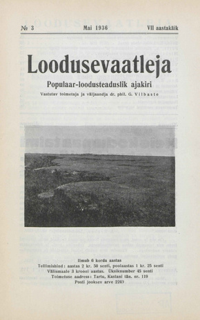 Loodusevaatleja : populaar-loodusteaduslik ajakiri ; 3 1936-05-16
