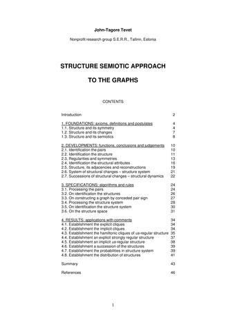 Structure semiotic approach to the graphs