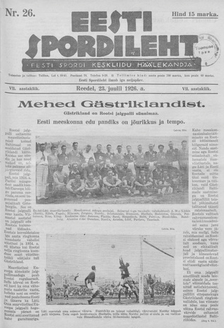 Eesti Spordileht ; 26 1926-07-23