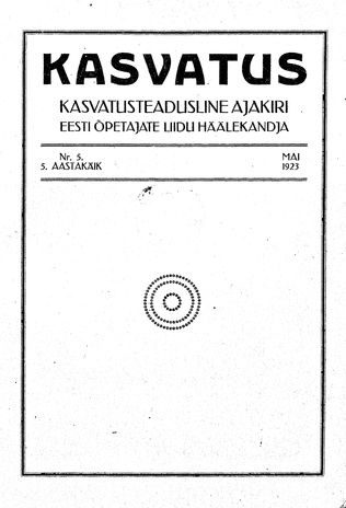 Kasvatus ; 5 1923-05
