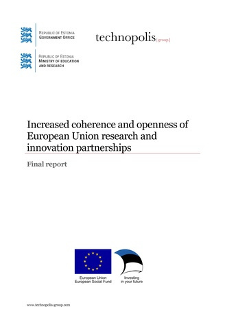 Increased coherence and openness of European Union research and innovation partnerships : final report 