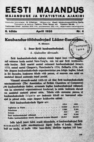 Eesti Majandus ; 4 1926-04