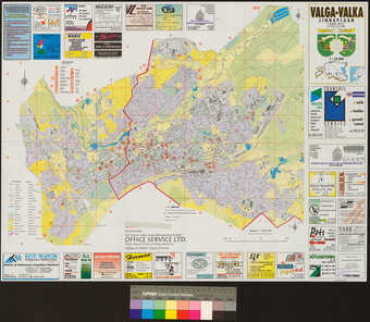 Valga - Valka : linnaplaan = town map = Stadtplan 