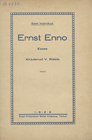 Ernst Enno : essee