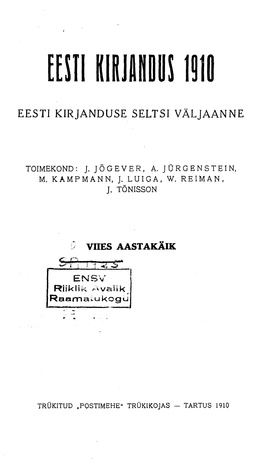 Eesti Kirjandus ; 12 1910