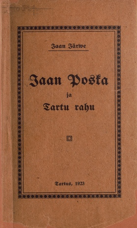 Jaan Poska ja Tartu rahu